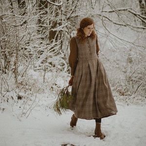 Vintage Woolrich Plaid Flannel Pinafore